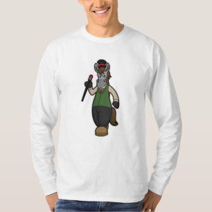 Camiseta Cavalo com Chapéu e Cana