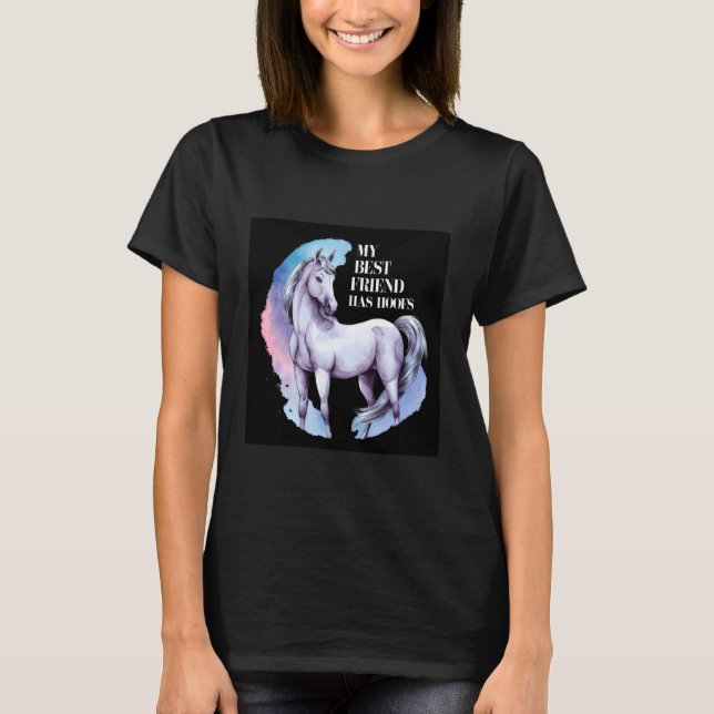 Camiseta Cavalo com dizer meu melhor amigo tem cascos (Frente)
