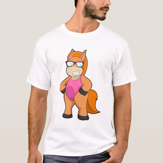 Camiseta Cavalo com óculos de sol (Frente)