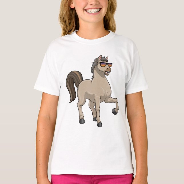 Camiseta Cavalo com óculos de sol (Frente)