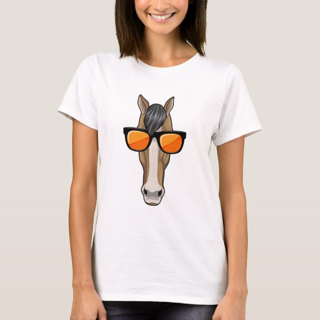 Camiseta Cavalo com óculos de sol (Frente)