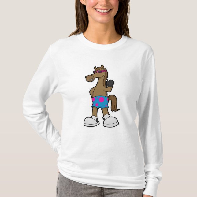 Camiseta Cavalo com óculos de sol (Frente)