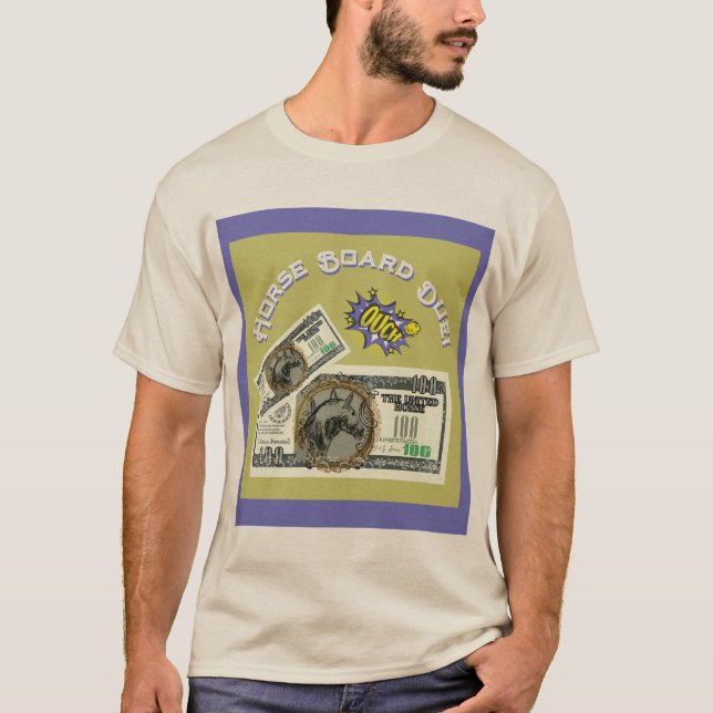 Camiseta cavalo cômico $, conselho cavalo devido (Frente)