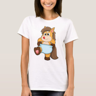 Camiseta Cavalo como bebê com Fralda