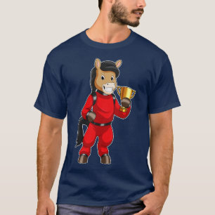 Camiseta Cavalo como campeão com troféu