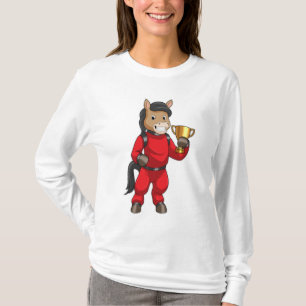 Camiseta Cavalo como campeão com troféu