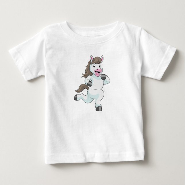 Camiseta Cavalo como Corredor Correndo (Frente)