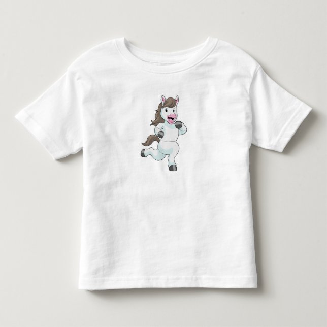 Camiseta Cavalo como Corredor em Corrida (Frente)