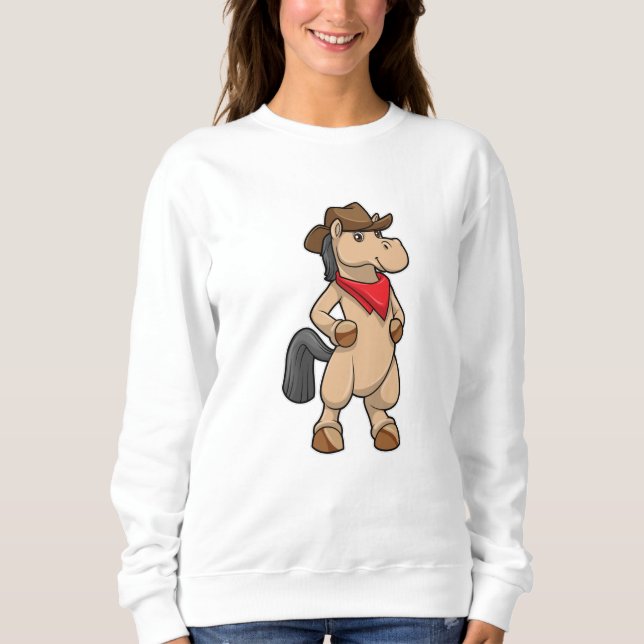 Camiseta Cavalo como Cowboy (Frente)