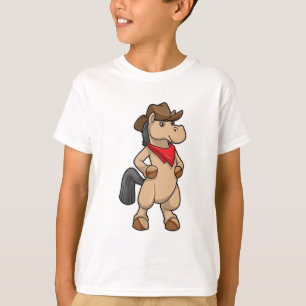 Camiseta Cavalo como Cowboy