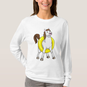 Camiseta Cavalo como Nadador com Boia de Salvamento