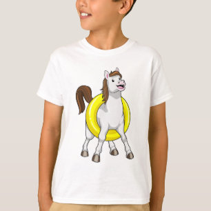 Camiseta Cavalo como nadador com Lifebouy