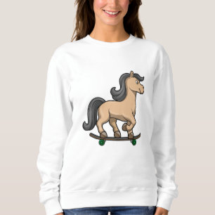Camiseta Cavalo como Patinador com skate