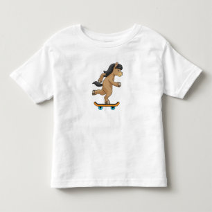 Camiseta Cavalo como Skatista com Skate