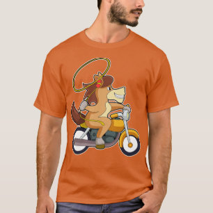 Camiseta Cavalo Como Vaqueiro Com Moto De Laço