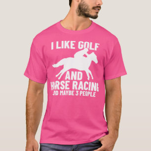 Camiseta Cavalo Correndo de Golfe
