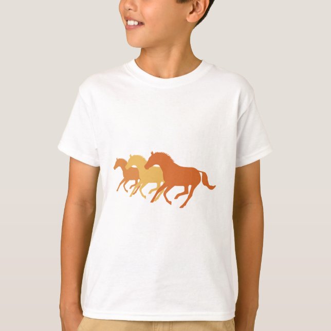Camiseta Cavalo Corrente (Laranja) (Frente)