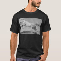 Cavalo Curvo Modelo de Animais Mens Preto Moderno