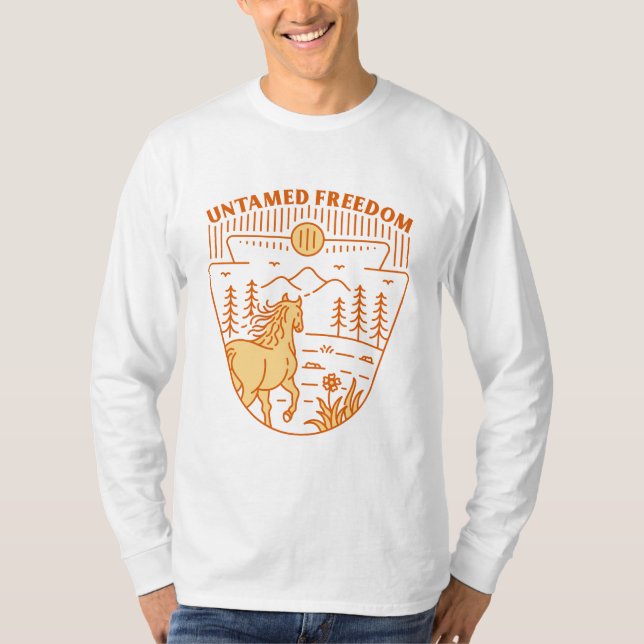 Camiseta Cavalo da Liberdade Indomável (Frente)