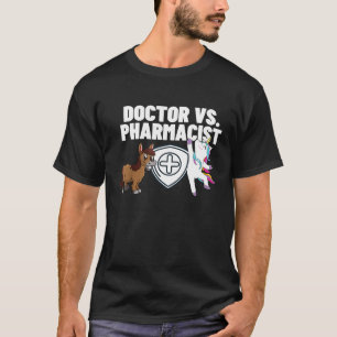 Camiseta Cavalo Dançante Médico Vs Farmacêutico - Farmácia