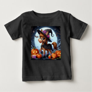 Camiseta Cavalo das bruxas e abóboras, bonitos