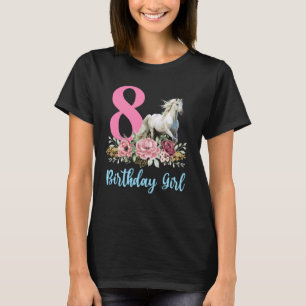 Camiseta Cavalo de 8 anos de idade Finalmente 8 Aniversário