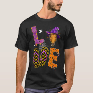 Camiseta Cavalo de Amor Chapéu de Bruxa de Halloween Eques
