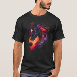 Camiseta Cavalo de Aquarela para Meninas Mulheres Homens Gr