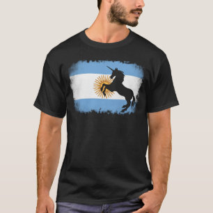 Camiseta Cavalo de bandeira vintage da Argentina do Unicórn