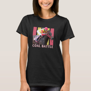 Camiseta Cavalo de Batalha de Carvão, Corrida de Cavalo, De