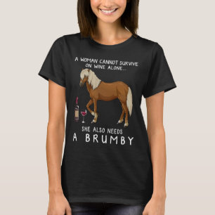 Camiseta Cavalo-De-Brumby E Cavalo-De-Vinho Formados