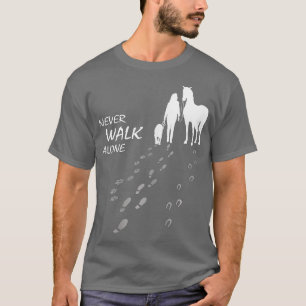 Camiseta Cavalo de cão nunca anda sozinho, fã de cavalo, am