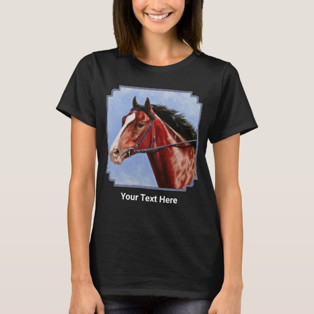 Camiseta Cavalo de Corrida de Arrasto de Sangue (Frente)
