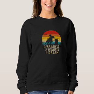 Camiseta Cavalo de Corrida de Barrel 3 Barris 2 Corações 1 