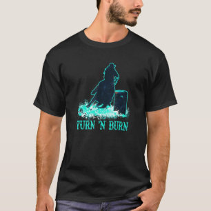 Camiseta Cavalo de Corrida de Barril Vire e Queime Chá