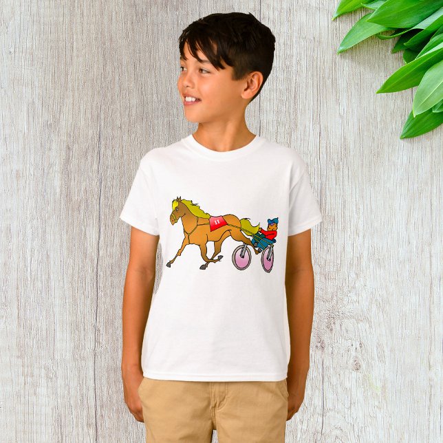 Camiseta Cavalo de Corrida de Harness e Motorista (Criador carregado)