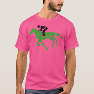 Camiseta Cavalo de corrida feito de Quatro Folhas de Vestuá