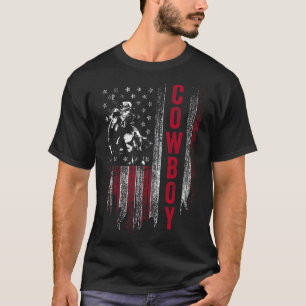 Camiseta Cavalo de Cowboy Mostra Cavalo Cavalo Andando Cava