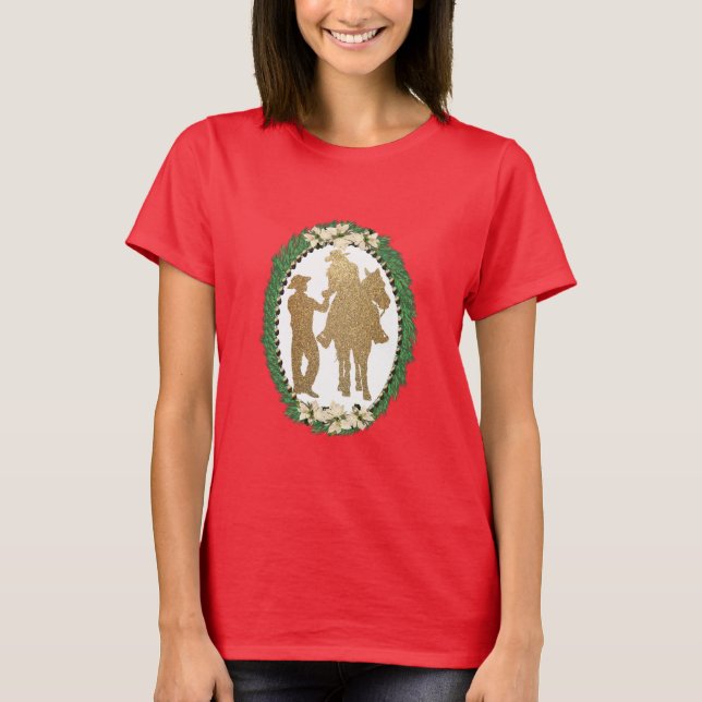 Camiseta Cavalo de Cowboy Ocidental (Frente)