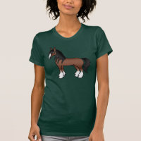 Cavalo de desenho animado Clydesdale Shire Gypsy V