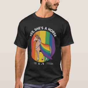 Camiseta Cavalo De Desenho Animado Majestoso Com Coroa De F