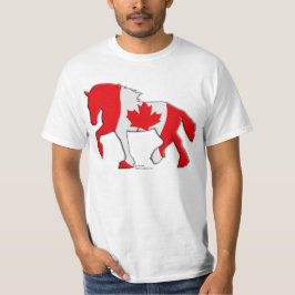 Camiseta Cavalo de esboço canadense da bandeira