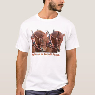 Camiseta Cavalo de esboço do perfurador do Suffolk