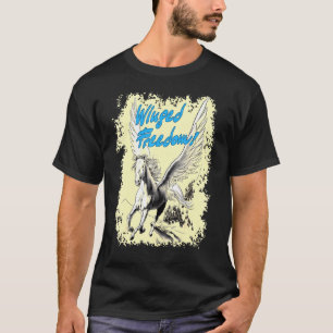 Camiseta Cavalo de Fantasia Voadora Liberdade Alada