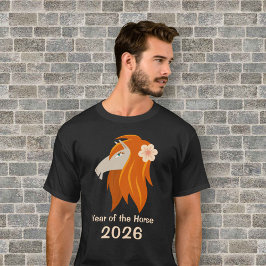 Camiseta Cavalo de Fogo 2026, Ano Novo Chinês