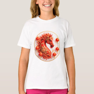 Camiseta Cavalo de Fogo Vermelho - Design de Celebração do 