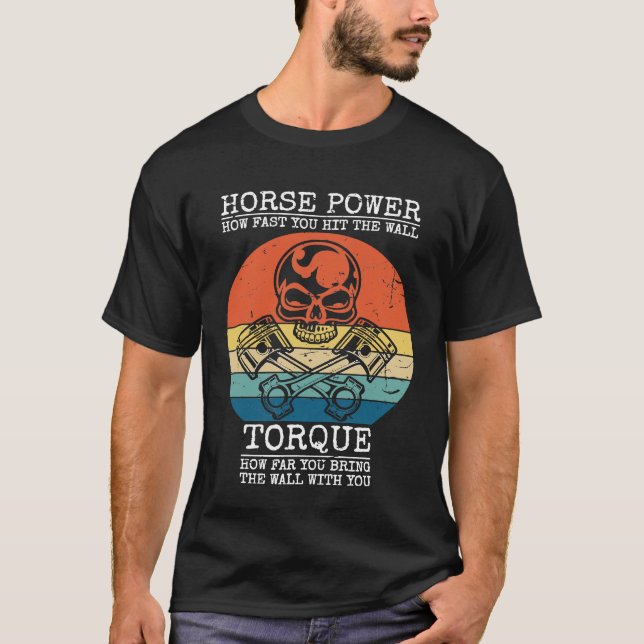 Camiseta Cavalo de Força Torque Explicado Caminhoneiro Corr (Frente)