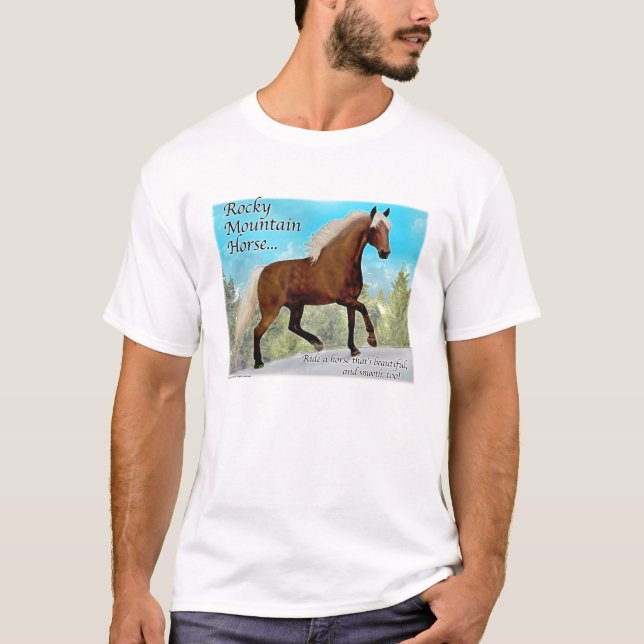 Camiseta Cavalo de Gaited da montanha rochosa (Frente)