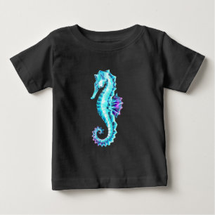 Camiseta Cavalo de Gelo Cristal em Fundo Azul
