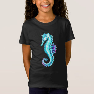Camiseta Cavalo de Gelo Cristal em Fundo Azul